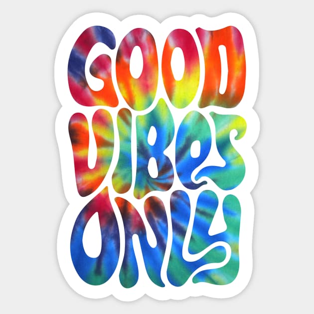 Good Vibes Only | Rainbow Sticker by visionarysea